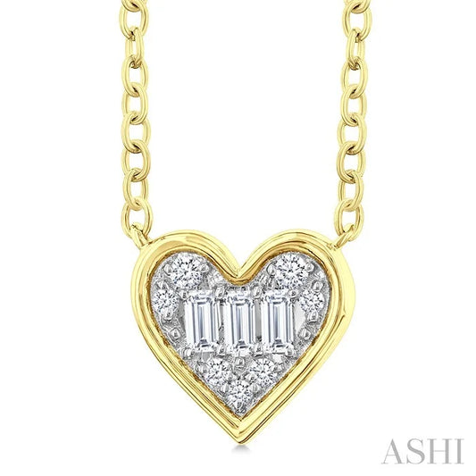 Heart Shape Bezel Set Petite Fusion Diamond Fashion Pendant