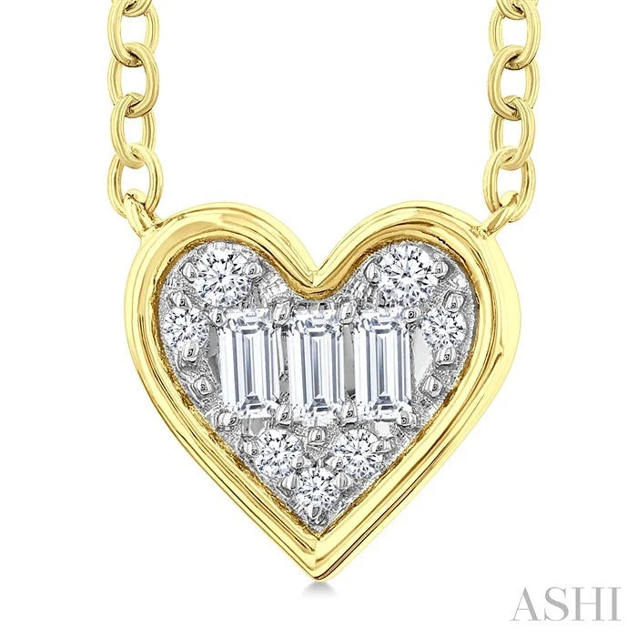 Heart Shape Bezel Set Petite Fusion Diamond Fashion Pendant