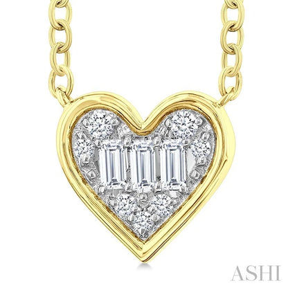 Heart Shape Bezel Set Petite Fusion Diamond Fashion Pendant