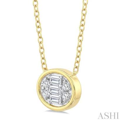 Oval Shape East-West Bezel Set Petite Fusion Diamond Fashion Pendant