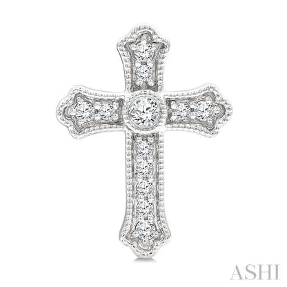 Cross Petite Diamond Fashion Earrings