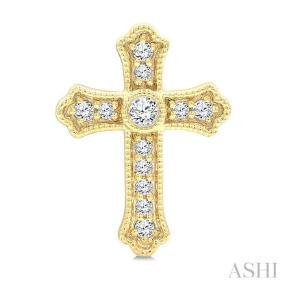 Cross Petite Diamond Fashion Earrings
