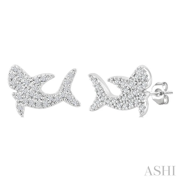 Shark Petite Diamond Fashion Earrings