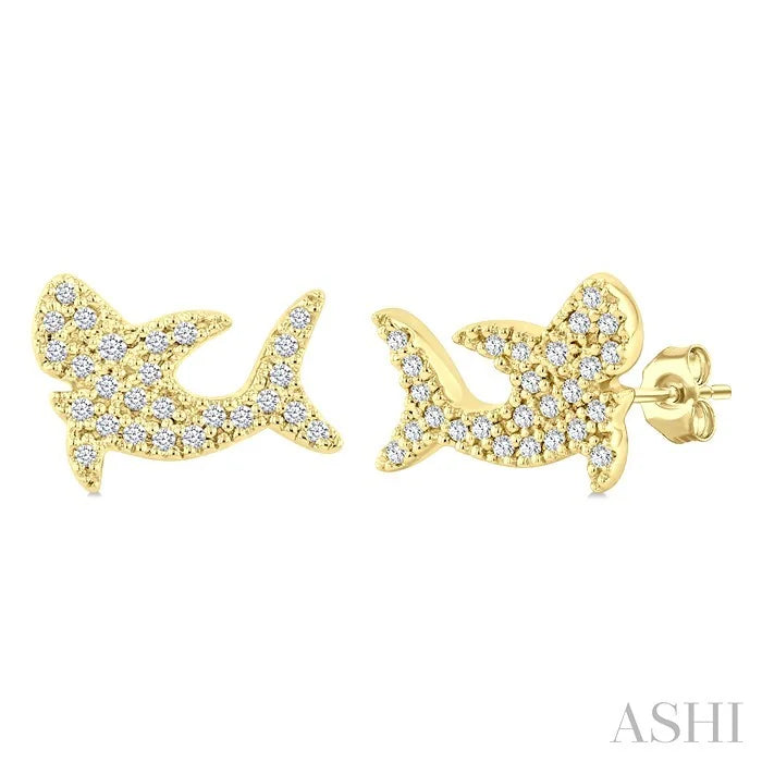 Shark Petite Diamond Fashion Earrings