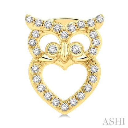 Owl Petite Diamond Fashion Earrings