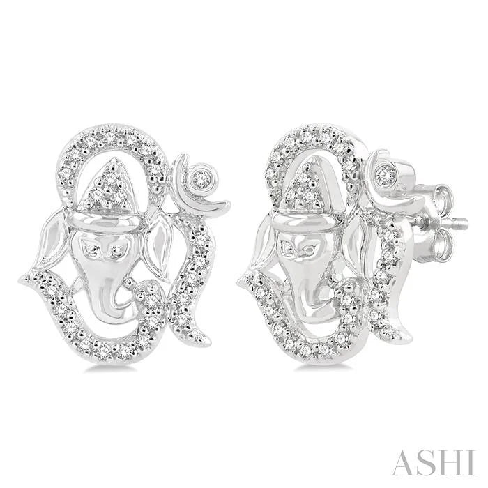 Om Ganesha' Petite Diamond Fashion Earrings