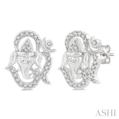 Om Ganesha' Petite Diamond Fashion Earrings