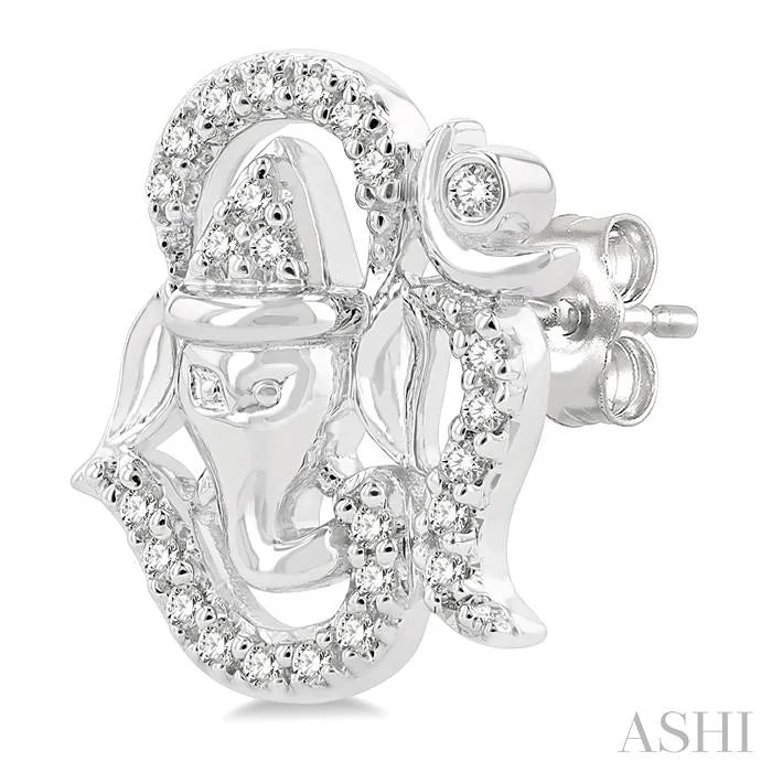 Om Ganesha' Petite Diamond Fashion Earrings