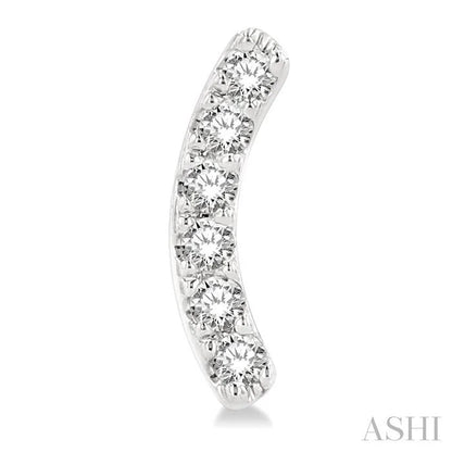 Arc Shape Petite Diamond Fashion Earrings