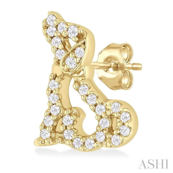 Dog Petite Diamond Fashion Earrings