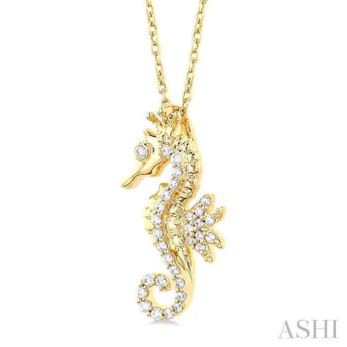 Seahorse Petite Diamond Fashion Pendant
