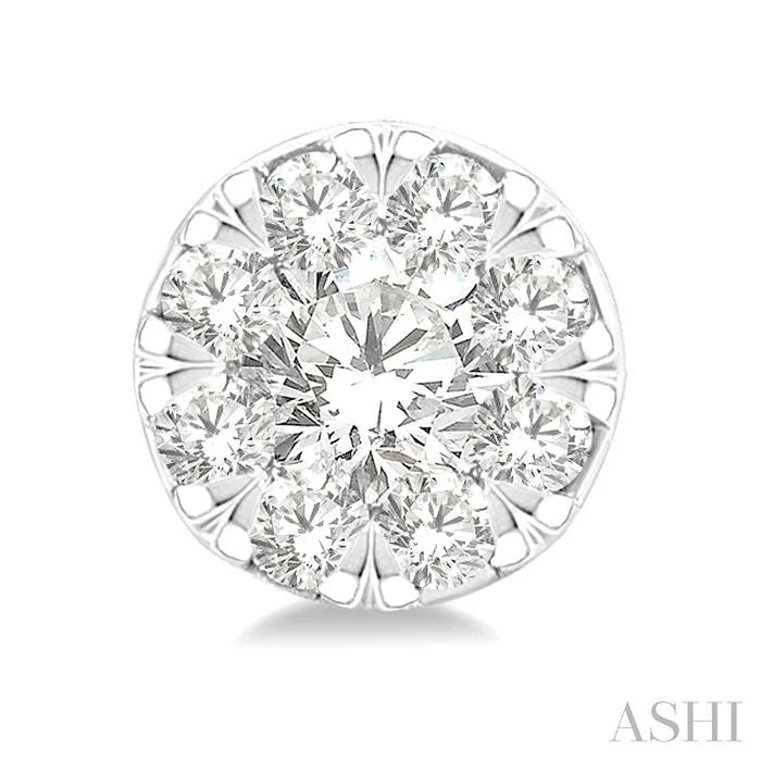 Round Shape Lovebright Petite Diamond Stud Earrings