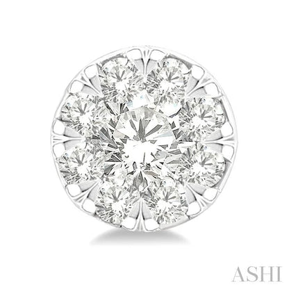 Round Shape Lovebright Petite Diamond Stud Earrings