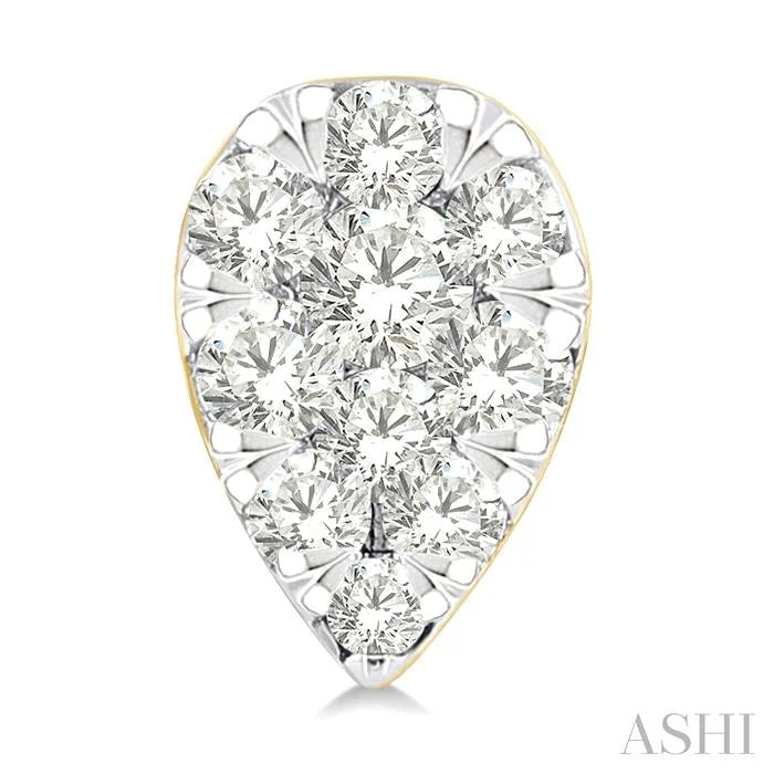 Pear Shape Lovebright Petite Diamond Stud Earrings