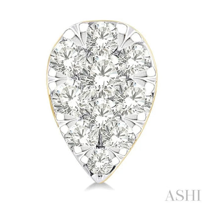 Pear Shape Lovebright Petite Diamond Stud Earrings
