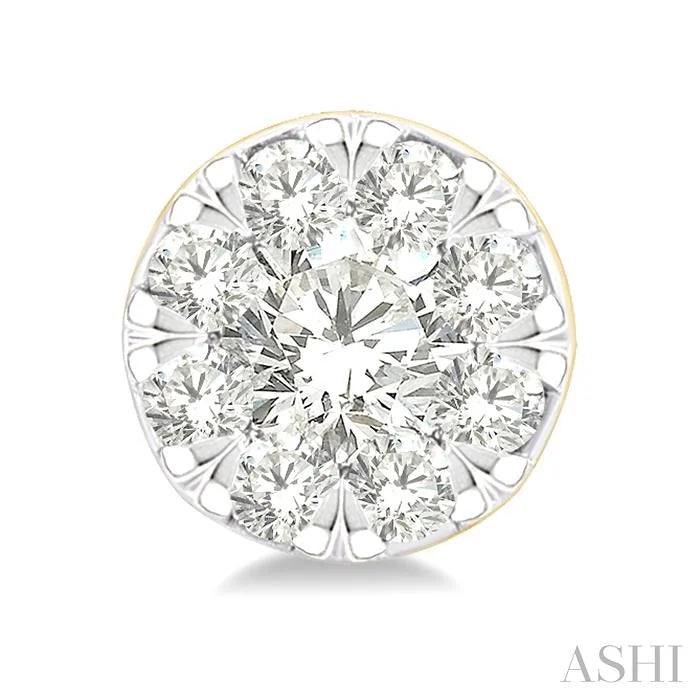 Round Shape Lovebright Petite Diamond Stud Earrings
