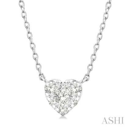 Heart Shape Lovebright Petite Diamond Solitaire Pendant