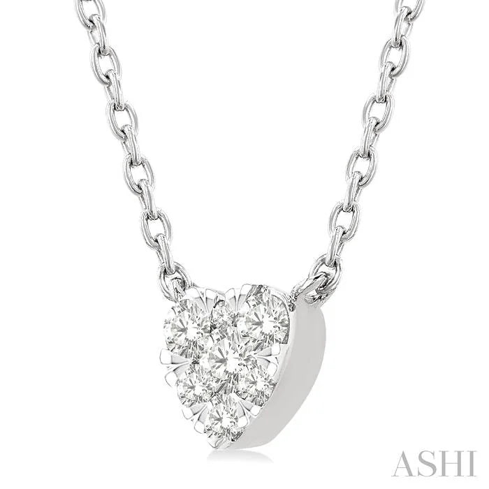 Heart Shape Lovebright Petite Diamond Solitaire Pendant
