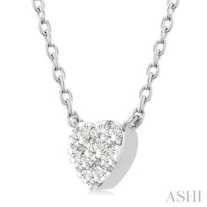 Heart Shape Lovebright Petite Diamond Solitaire Pendant