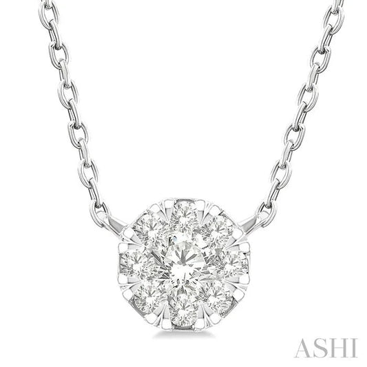 Round Shape Lovebright Petite Diamond Fashion Pendant