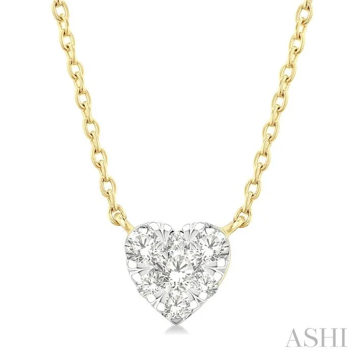 Heart Shape Lovebright Petite Diamond Solitaire Pendant