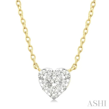 Heart Shape Lovebright Petite Diamond Solitaire Pendant