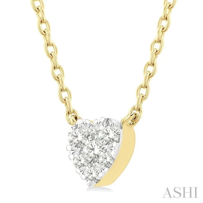Heart Shape Lovebright Petite Diamond Solitaire Pendant