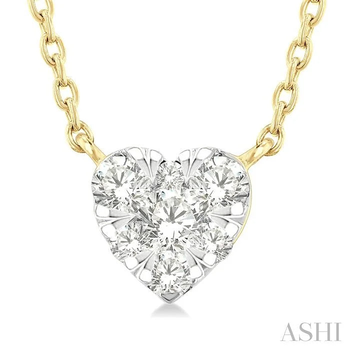Heart Shape Lovebright Petite Diamond Solitaire Pendant