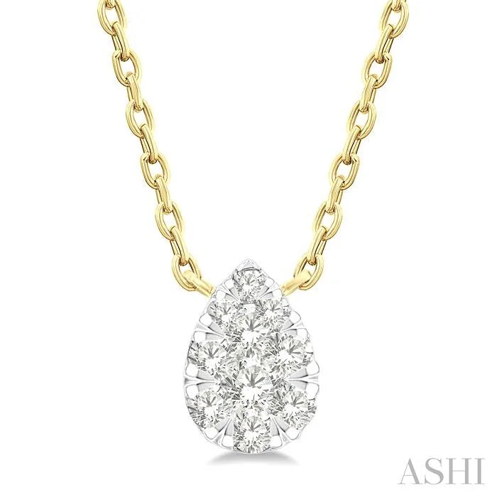 Pear Shape Lovebright Petite Diamond Solitaire Pendant