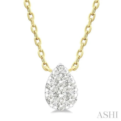 Pear Shape Lovebright Petite Diamond Solitaire Pendant