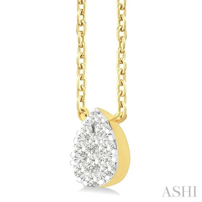 Pear Shape Lovebright Petite Diamond Solitaire Pendant