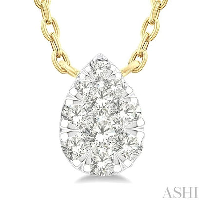 Pear Shape Lovebright Petite Diamond Solitaire Pendant