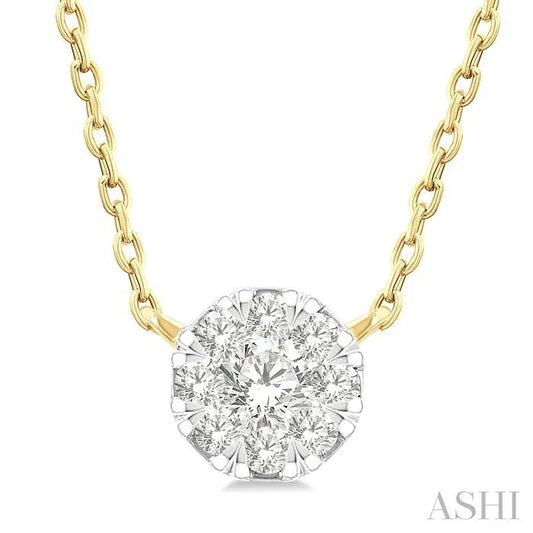 Round Shape Lovebright Petite Diamond Fashion Pendant