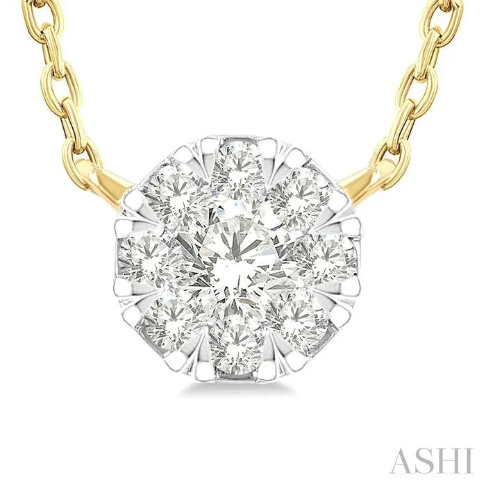 Round Shape Lovebright Petite Diamond Fashion Pendant