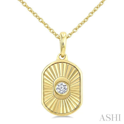 Rectangular Shape Fluted Diamond Fashion Pendant