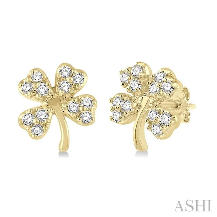 Clover Petite Diamond Fashion Earrings