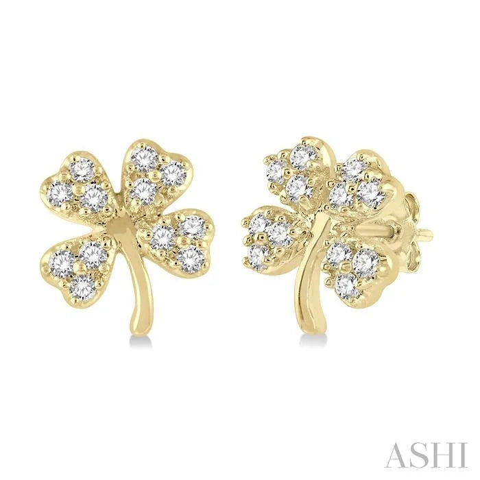 Clover Petite Diamond Fashion Earrings