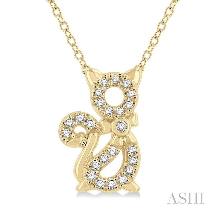 Cat Petite Diamond Fashion Pendant
