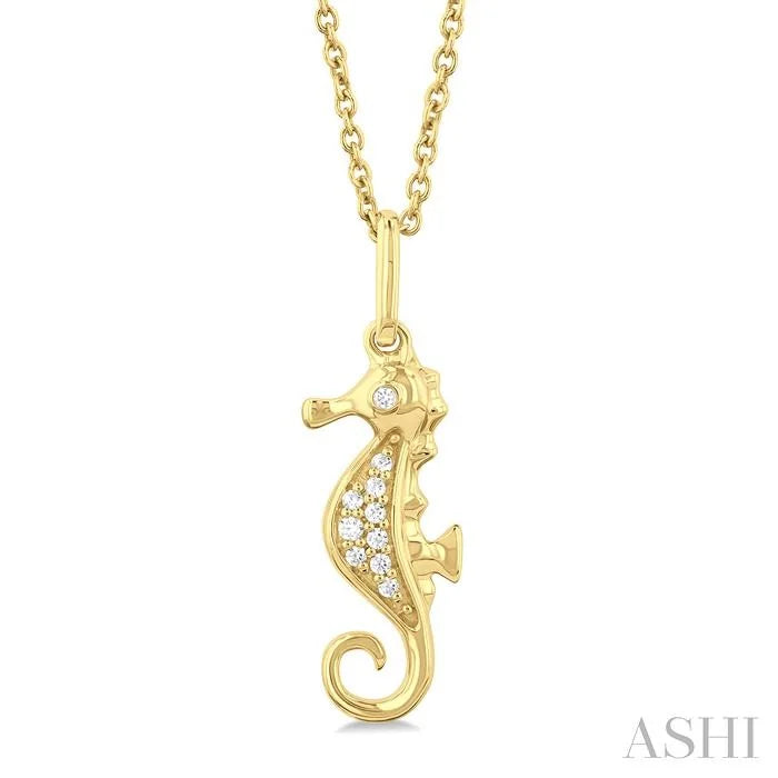 Seahorse Petite Diamond Fashion Pendant