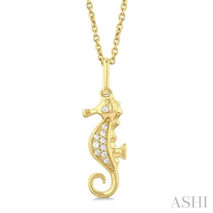 Seahorse Petite Diamond Fashion Pendant