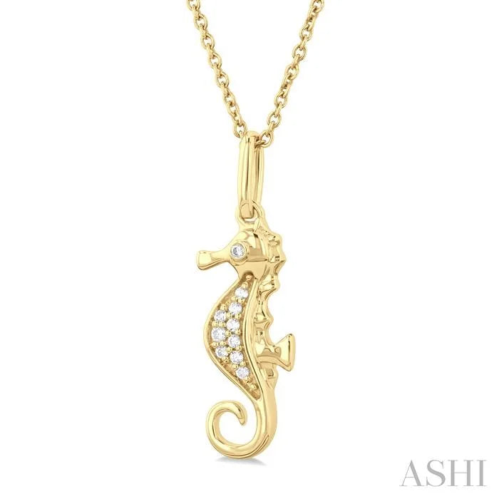 Seahorse Petite Diamond Fashion Pendant