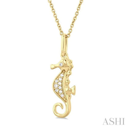 Seahorse Petite Diamond Fashion Pendant