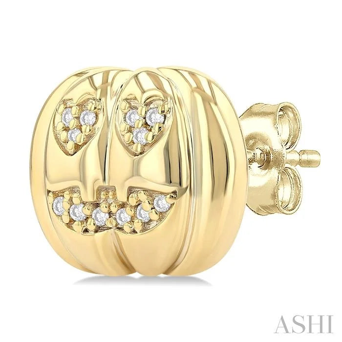 Pumpkin Petite Diamond Fashion Earrings