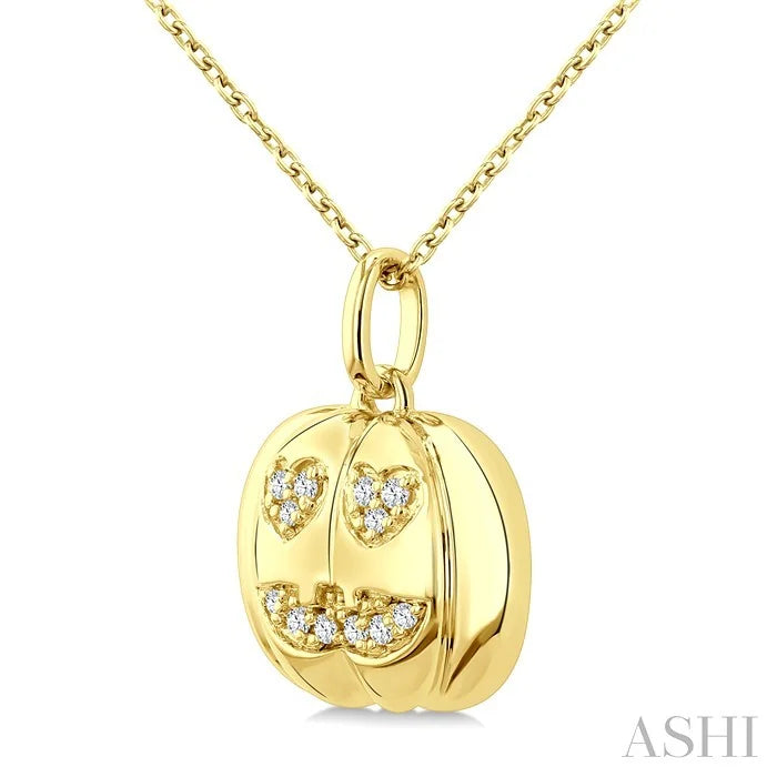 Pumpkin Petite Diamond Fashion Pendant