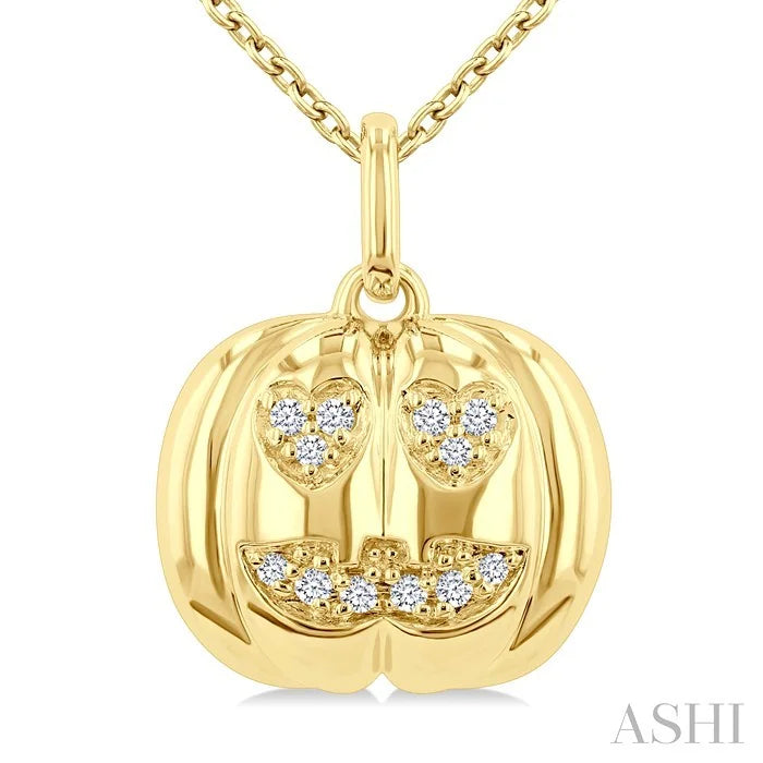 Pumpkin Petite Diamond Fashion Pendant
