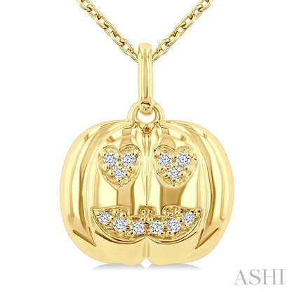 Pumpkin Petite Diamond Fashion Pendant