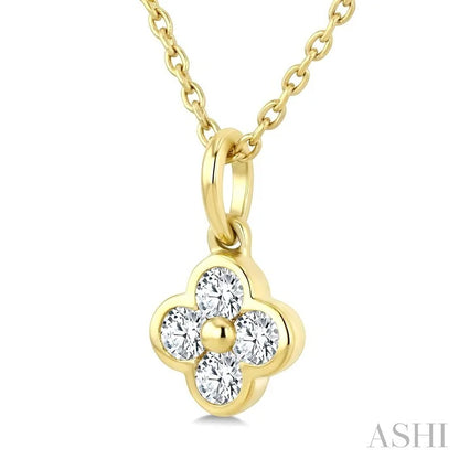 Clover Bezel Petite Diamond Fashion Pendant