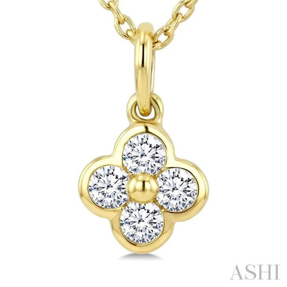 Clover Bezel Petite Diamond Fashion Pendant
