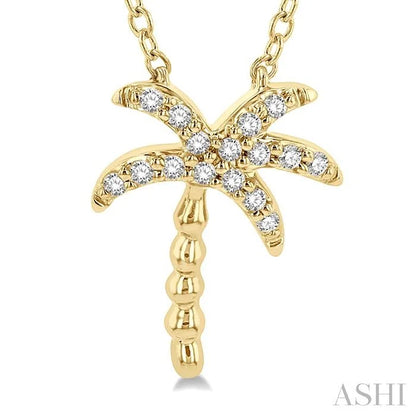 Palm Tree Petite Diamond Fashion Pendant
