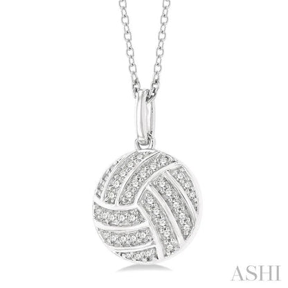 Volleyball Petite Diamond Fashion Pendant